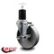 Service Caster 5'' Semi Steel Swivel 1-3/4'' Expanding Stem Caster with Brake SCC-EX20S515-SSR-TLB-134 - alternate 2
